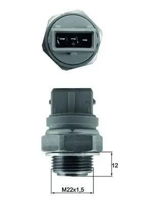 Interrupteur de température, ventilateur de radiateur MAHLE ORIGINAL TSW 68